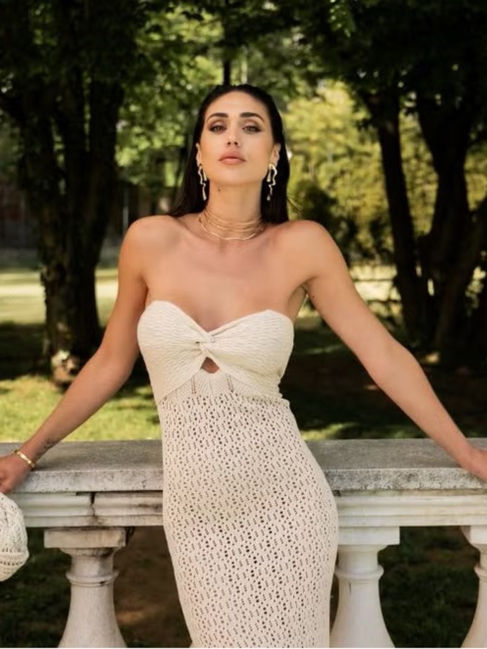 SHEIN• Strapless Knit Maxi Dress